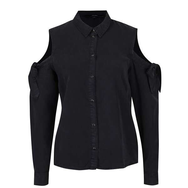 Cămașă neagră cu decupaje pe umeri - VERO MODA Ece