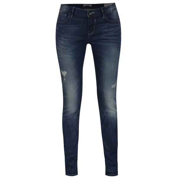Blugi bleumarin de damă cu croi slim fit Garcia Jeans Riva