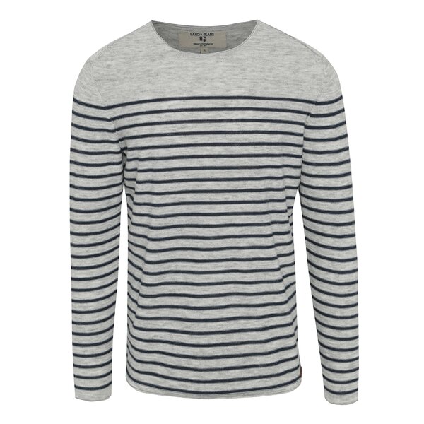 Bluză gri&bleumarin cu dungi Garcia Jeans pentru bărbați