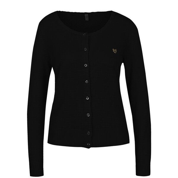 Cardigan negru cu nasturi Blutsgeschwister