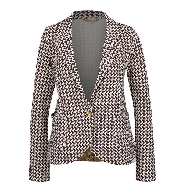 Sacou cambrat cu print Houndstooth Blutsgeschwister