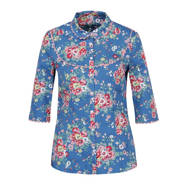 Cămașă albastră cu print floral - Blutsgeschwister