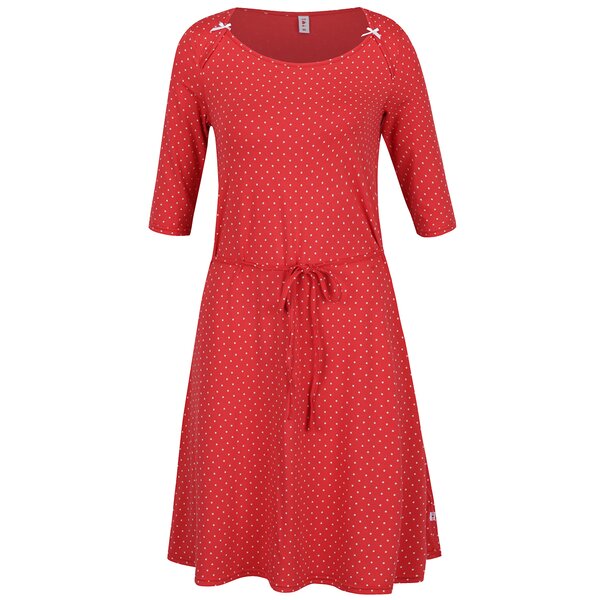 Rochie midi roșie cu buline Blutsgeschwister