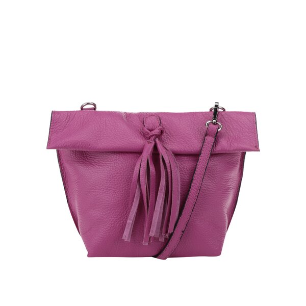 Geantă crossbody roz închis pliabilă din piele ZOOT