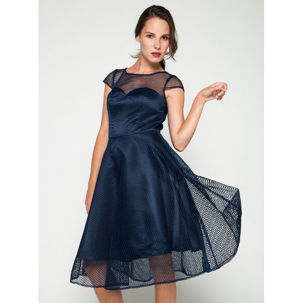 Rochie bleumarin Chi Chi London cu plasă