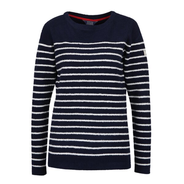 Bluză din fleece bleumarin cu dungi crem Tom Joule