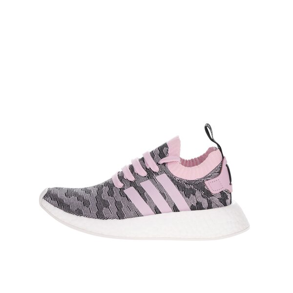 Pantofi sport gri cu roz pentru femei adidas Originals NMD