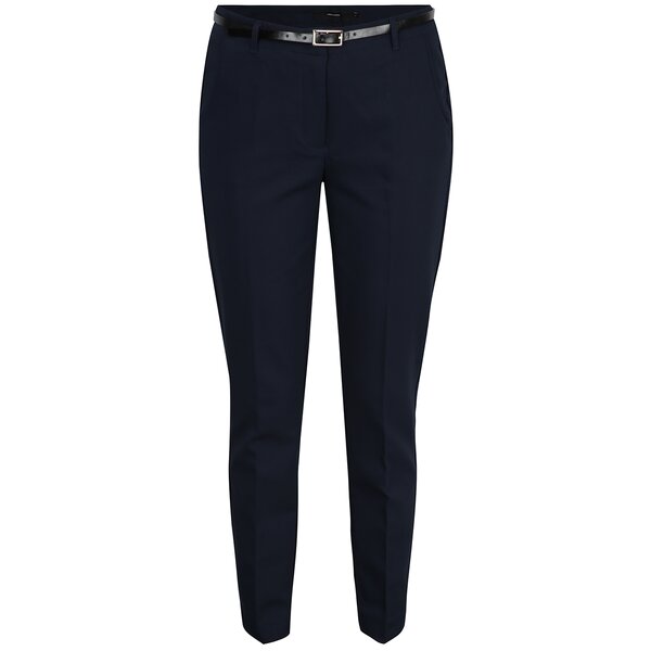 Pantaloni bleumarin chino cu curea VERO MODA Roos