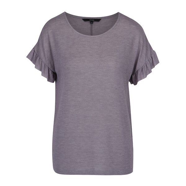 Tricou mov melaj cu volane VERO MODA Elora