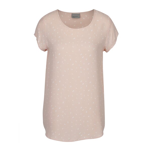 Tricou lejer roz piersică VERO MODA Mixy