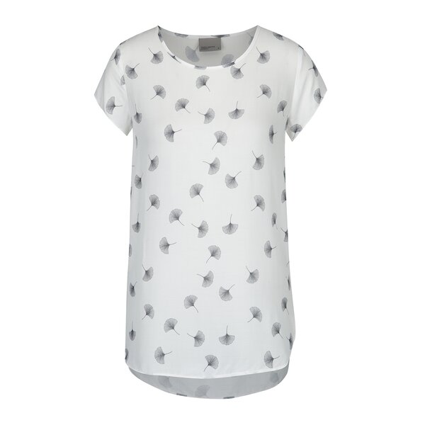 Tricou lejer crem cu print floral VERO MODA Mixy