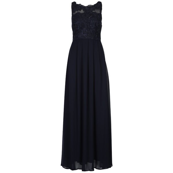 Rochie lungă bleumarin cu cu pliseuri - AX Paris