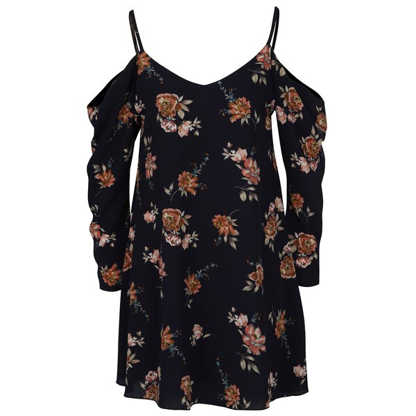 Rochie bleumarin cu flori - AX Paris