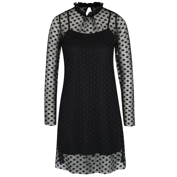 Rochie neagră cu aspect 2 în 1 - AX Paris