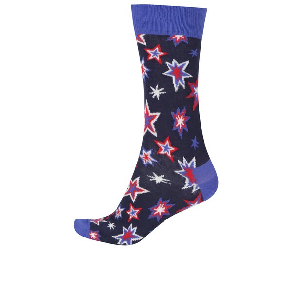 Șosete bleumarin înalte pentru bărbați Happy Socks Bang Bang