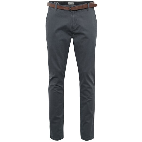 Pantaloni chino gri deschis cu centură maro - ONLY & SONS Tarp