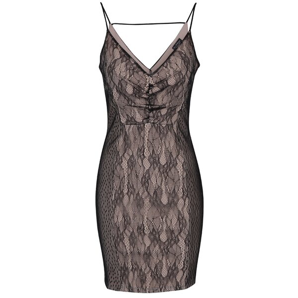 Rochie tubulară crem cu dantelă - Miss Selfridge