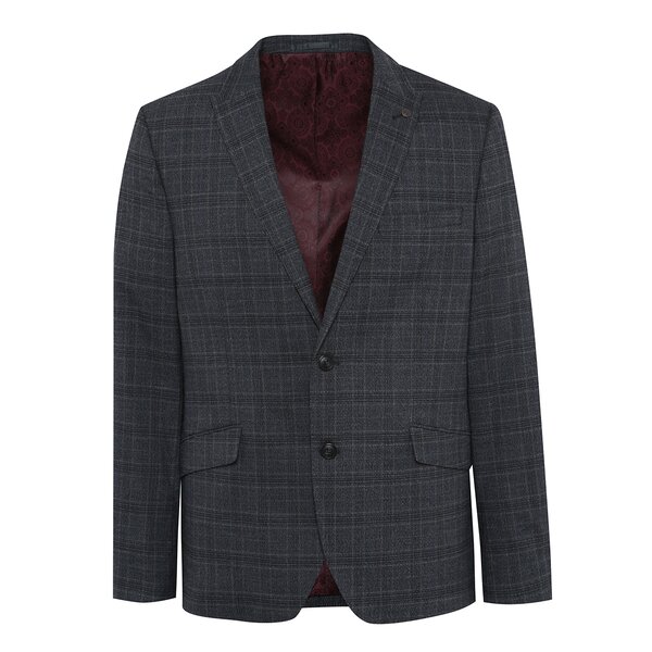 Sacou gri cu model în carouri Burton Menswear London
