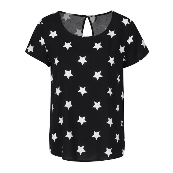 Top alb&negru cu print ONLY First