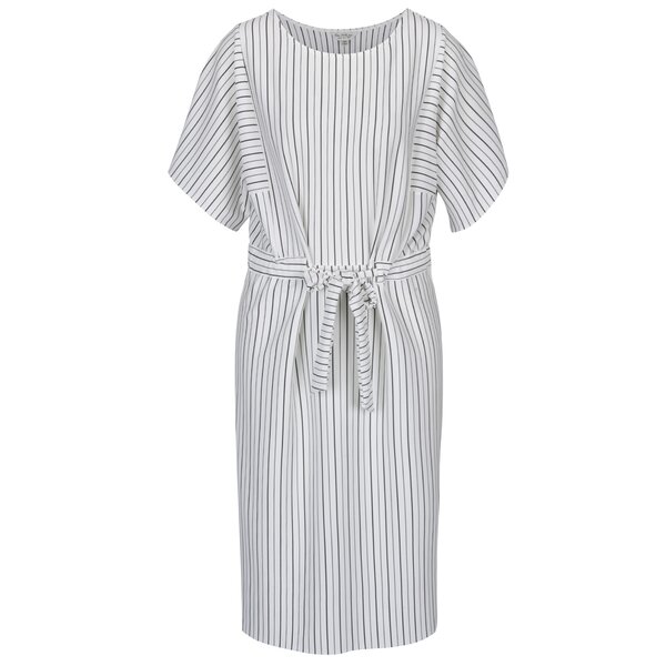 Rochie cu dungi discrete crem & negru - Miss Selfridge
