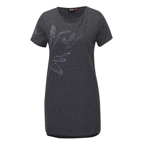 Tricou gri lung cu print grafic Ragwear Rosanna