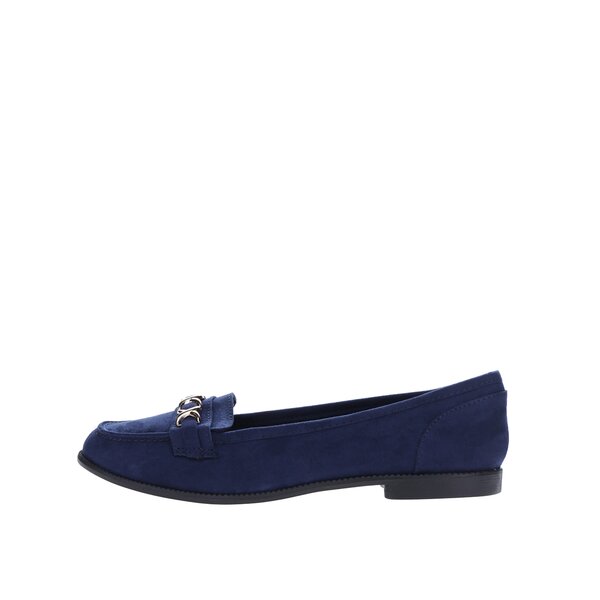 Mocasini bleumarin cu detaliu auriu - Dorothy Perkins