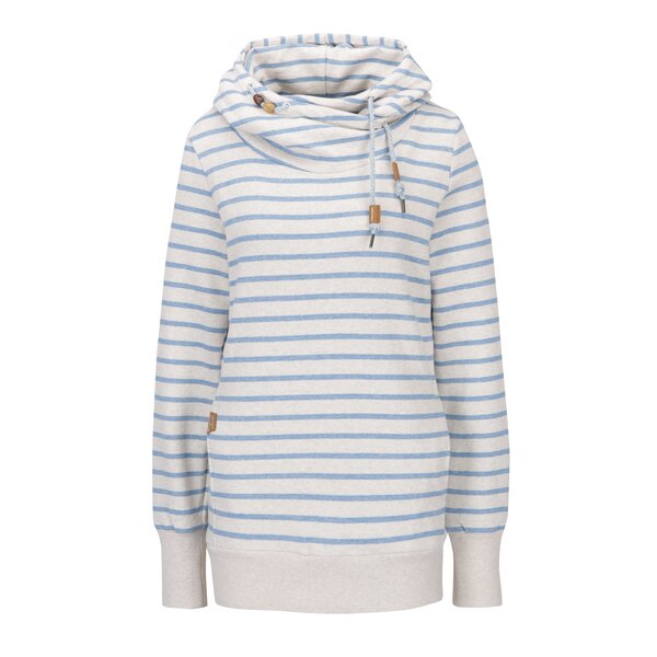 Hanorac crem&albastru cu dungi și buzunare Ragwear Beat Stripes
