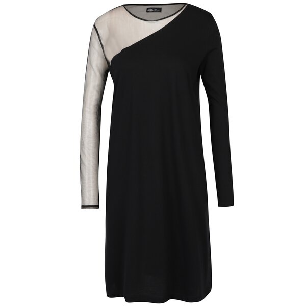 Rochie neagră cu inserție din tulle transparent Cheap Monday Claim