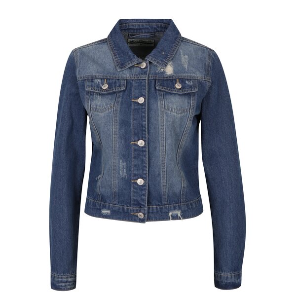 Jachetă din denim albastru cu efect uzat - Haily´s Olivia