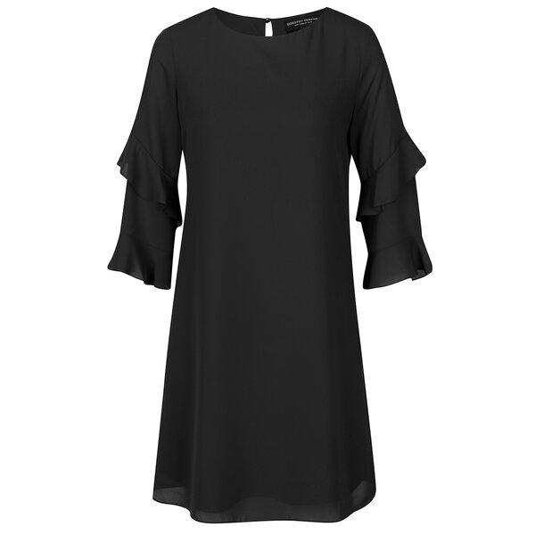 Rochie neagră cu volane Dorothy Perkins
