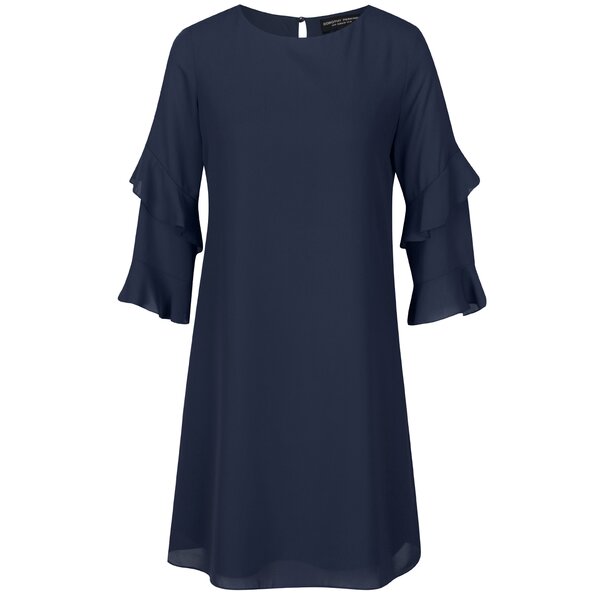 Rochie bleumarin cu volane Dorothy Perkins
