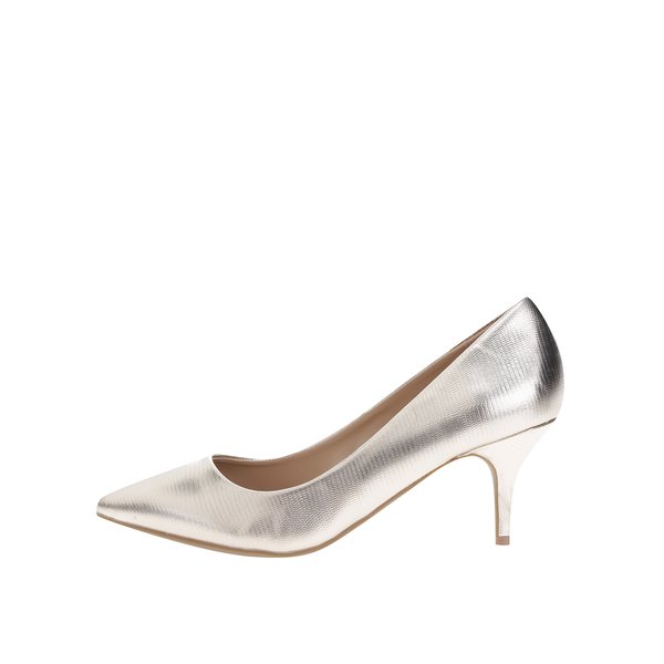 Pantofi argintii cu model reptilă Dorothy Perkins