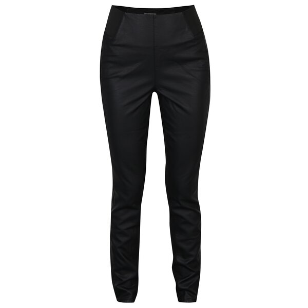 Pantaloni negri cu aspect de piele Garcia Jeans