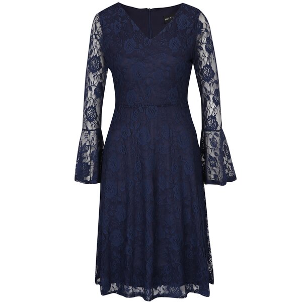 Rochie bleumarin cu dantelă - Mela London