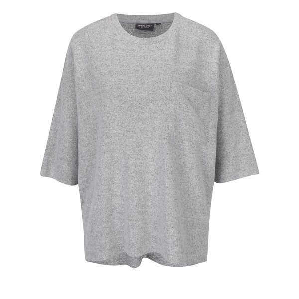 Tricou gri melanj ovesized Broadway Lelia