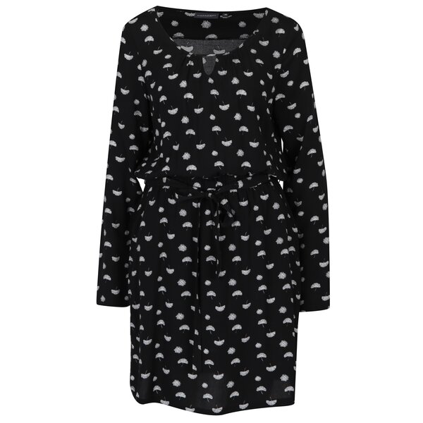 Rochie neagră cu print floral și cordon Broadway Lannie