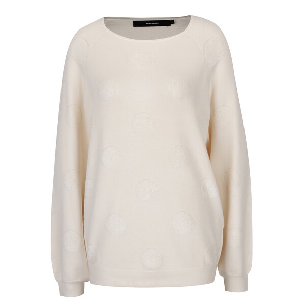 Pulover crem cu buline - VERO MODA Baldwin