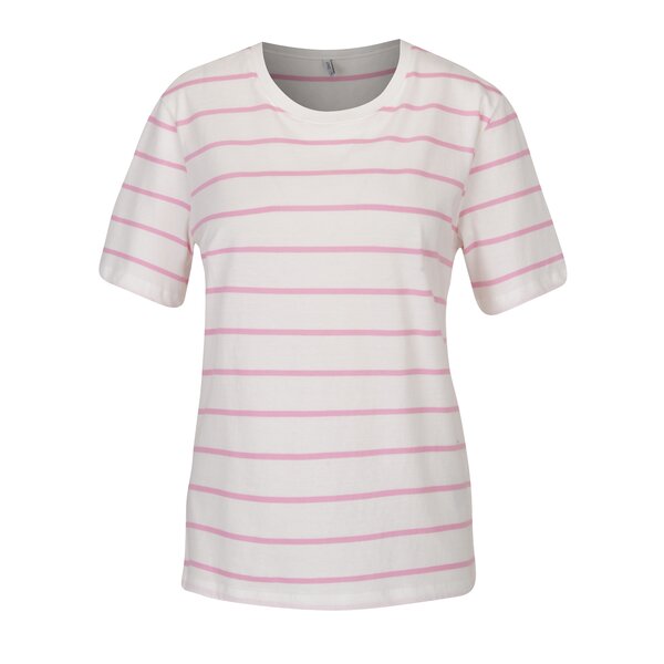 Tricou cu dungi roz & crem - ONLY Great