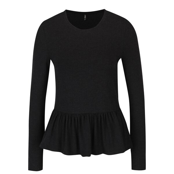 Bluză neagră cu peplum - ONLY Olivia