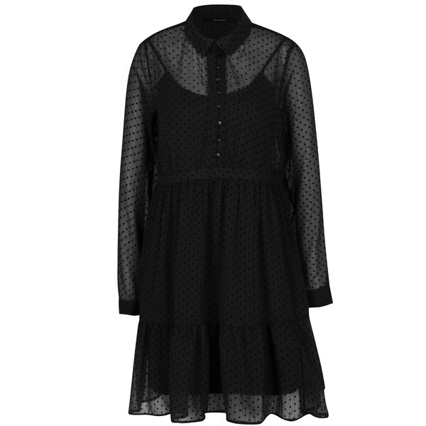 Rochie neagră cu picouri - VERO MODA Flocks