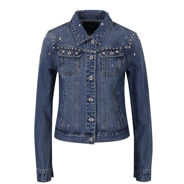 Jacheta albastră din denim cu ținte - ONLY Cam