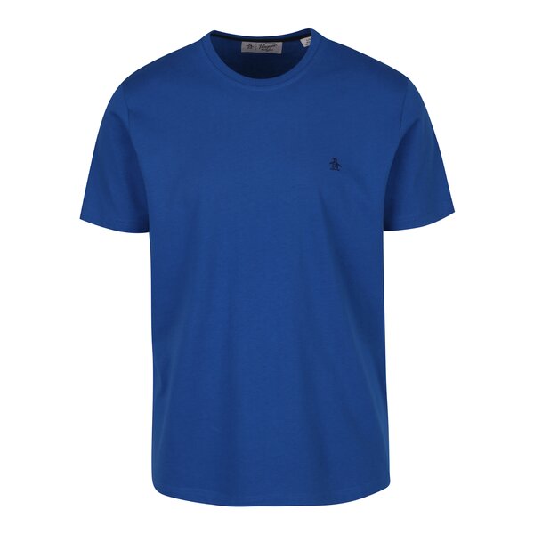Tricou albastru cu logo brodat Original Penguin Pin Point Embroidery