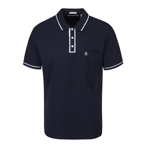 Tricou polo bleumarin cu buzunar Original Penguin The Earl