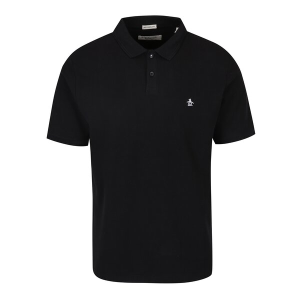 Tricou polo slim fit negru Original Penguin Winston