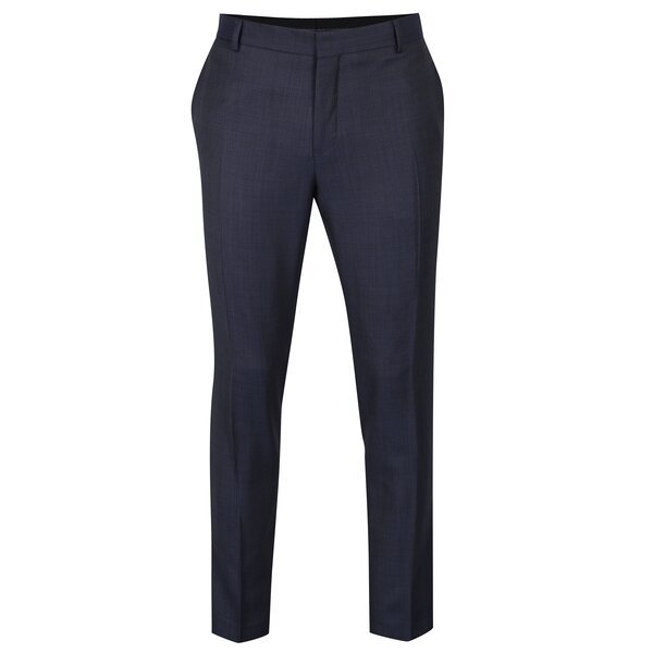 Pantaloni bleumarin de costum din lână Jack & Jones Premium Thom Pantaloni bleumarin de costum din lână Jack & Jones Premium Thom
