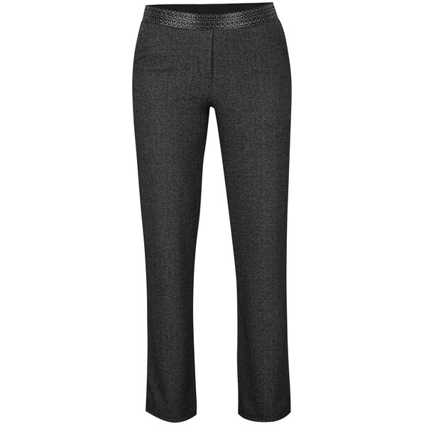 Pantaloni gri închis cu model herringbone - DEHA