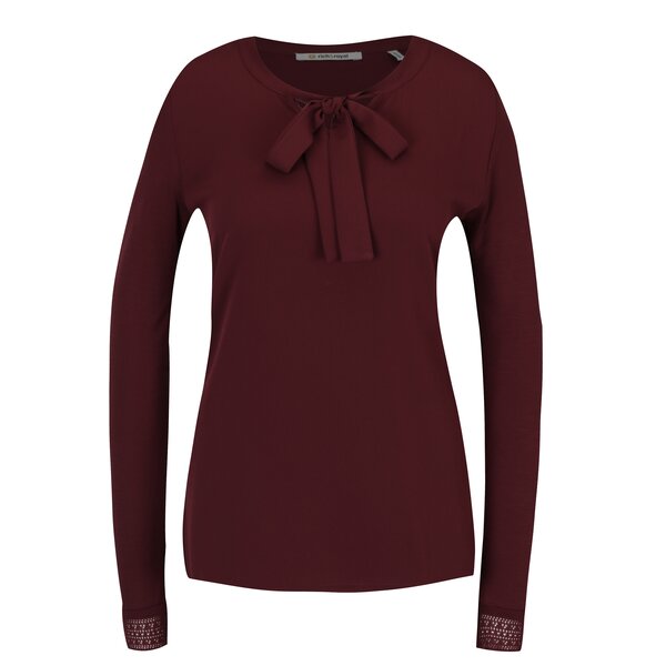Bluza bordo cu funda si mansete cu decupaje - Rich & Royal