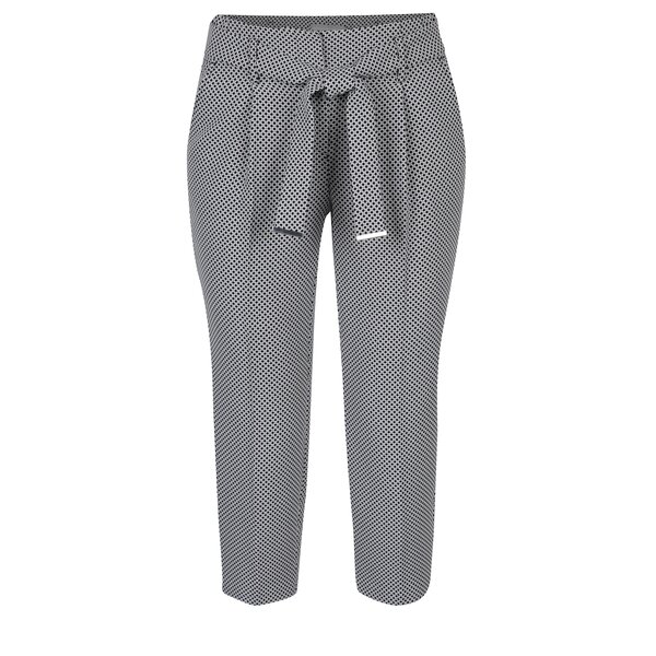 Pantaloni trei sferturi cu model pepit și cordon Dorothy Perkins Petite