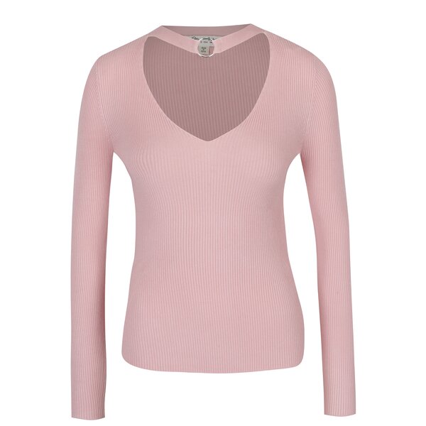 Pulover roz deschis cu choker - Miss Selfridge