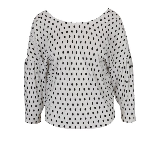 Bluză crem cu buline negre - Miss Selfridge